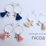 夏✳︎フリンジフープピアス✳︎イヤリング✳︎nicoa