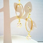 ジルコニアリングの品のあるイヤリング＆ピアス
