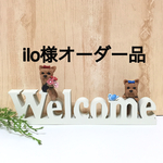 ★ ilo様オーダー品 ヨークシャーテリアわんちゃんとWelcomeオブジェ インテリア雑貨 ★