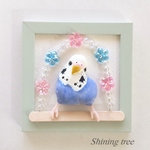 ※葉月レモカ福様専用※　セキセイインコ（石塑粘土作品）