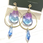 紫陽花咲く狐の嫁入りの耳飾り