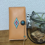 iPhone6/6s☆栃木レザー☆ターコイズ☆コンチョ☆スマホケース