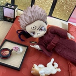 オビツ11サイズ　御夜伽襦袢　着物