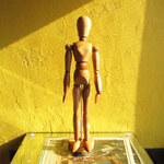 Vintage Wooden Drawing Doll