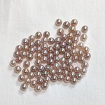淡水真珠4.0-4.5mm　ラウンド片穴　ナチュラルカラー　照りあり　※4ピースセット