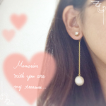 再販☆ゆらゆらコットンパールピアス