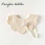 おしゃぶりホルダークリップ小(ライトアイボリー) 日本製 リボン クリップ ベビーカー ベビー おしゃぶりクリップ