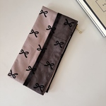 ¥2800→¥2300▷TNRジッパーポーチ/バレエコアリボン（モカ）