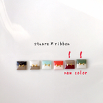 再販×25☆square＊ribbon《ピアスorノンホールピアス》