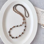 ウッドビーズ  ロング ネックレス 
