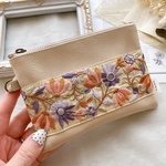 【インド刺繍リボン】ハンドメイド　ポーチ　ファスナー