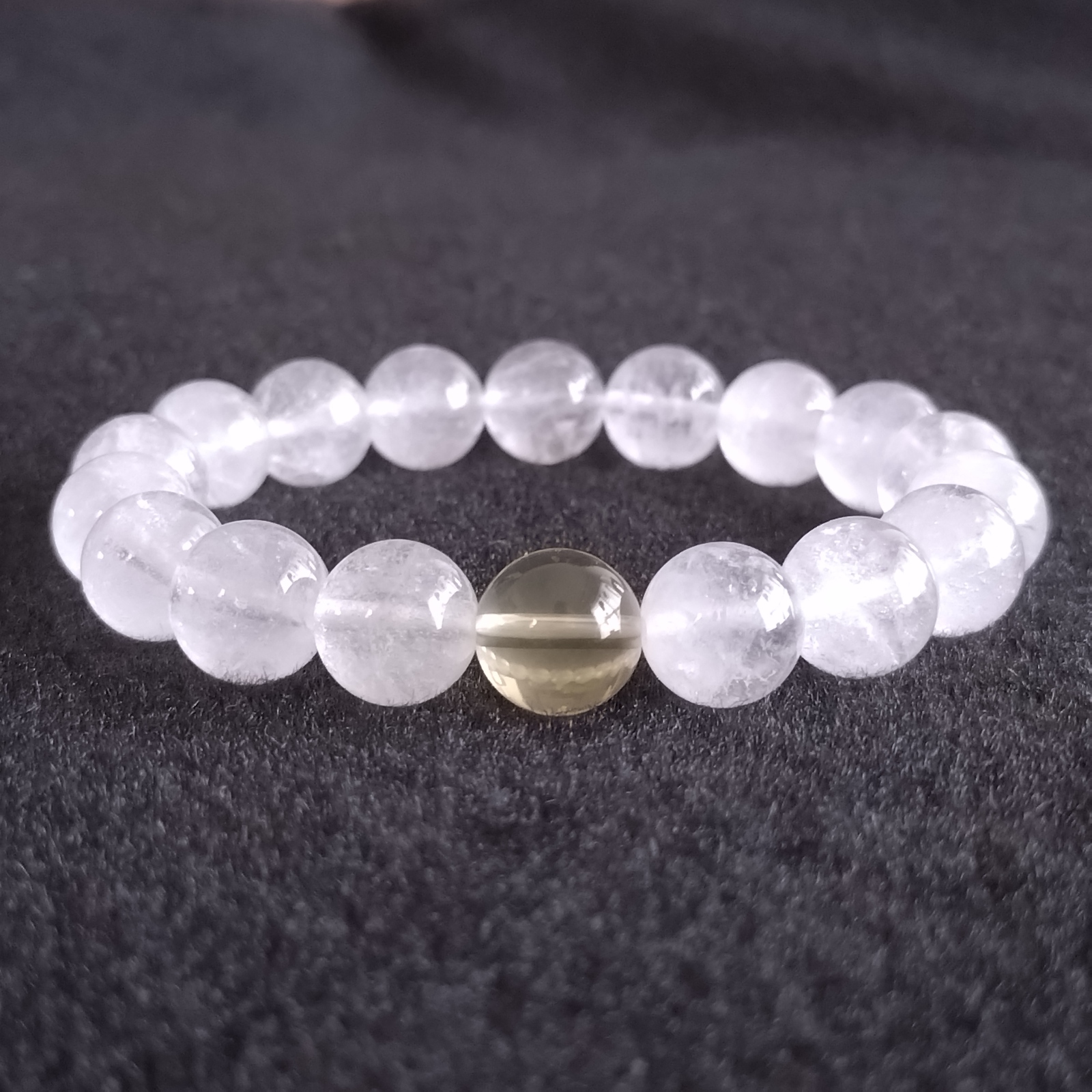 ヒマラヤ水晶・レモンクォーツ 10mm ブレスレット - 天然石・Ohana 