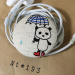 107.イヤホンコードクリップ パンダ