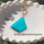 💎再販💎超希少💎14kgf💎スリーピングビューティーターコイズのネックレス②～眠れる森の宝石〜sleepingbeautyturquoise （