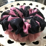 💓ワンコイン💓ピンクローズ💓さらにもこもこ✨ふわもこシフォンシュシュ❤×いちご🍓
