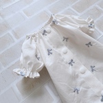 犬服SS パフスリーブ スモックチュニック リボン  バックオープン(背中開き)✨送料無料✨