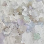 New！約100個★スモークアクリルフラワー　寒色系