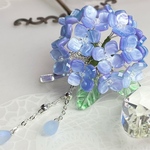 立体紫陽花に梅雨のポニーフック　エンドレスサマー