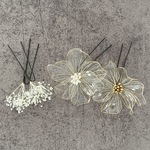 《かすみ草とディップフラワーの髪飾り𓆸》プリザーブドフラワー ディップアート アメリカンフラワー 着物 振袖 袴 浴衣 和装 成人式 卒業式 結婚式 ウェディング ブライダル ヘア飾り ヘッドドレス