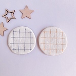 リネンの刺繍コースター☆*チェック