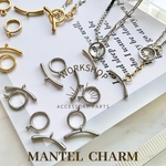 ☆再入荷【2set】ステンレスカーブマンテルチャーム  ステンレスシルバー