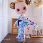 再販【紫陽花浴衣セット】　ネオブライス　リカちゃん　6分の1ドールサイズ　ピュアニーモSボディ