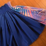 ★７０ｃｍ★珊瑚★ブルー★縦切り替えパウスカート★（商品番号：TS-27）★
