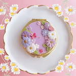 マーガレットのお花ミラー小/パープル