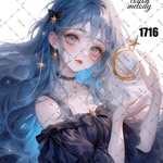 original sticker « no.1716 »     //     人物ステッカー オリジナルステッカー オリジナル人物ステッカー ステッカー cotton melody 
