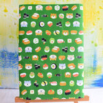 A5サイズブックカバー　柴犬とすし