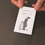 コウテイペンギンの名刺メッセージカード