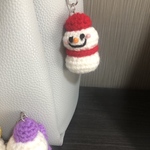 雪だるまチャーム　あみぐるみチャーム
