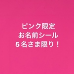 ピンクのみ！お名前シール！割安！