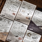 送料無料【S517コラージュ素材】海外転写シール　英字　ジャンクジャーナル　日記　おすそ分け　