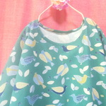 ◆sale◆ 北欧モダンバード ゆったりワンピース green