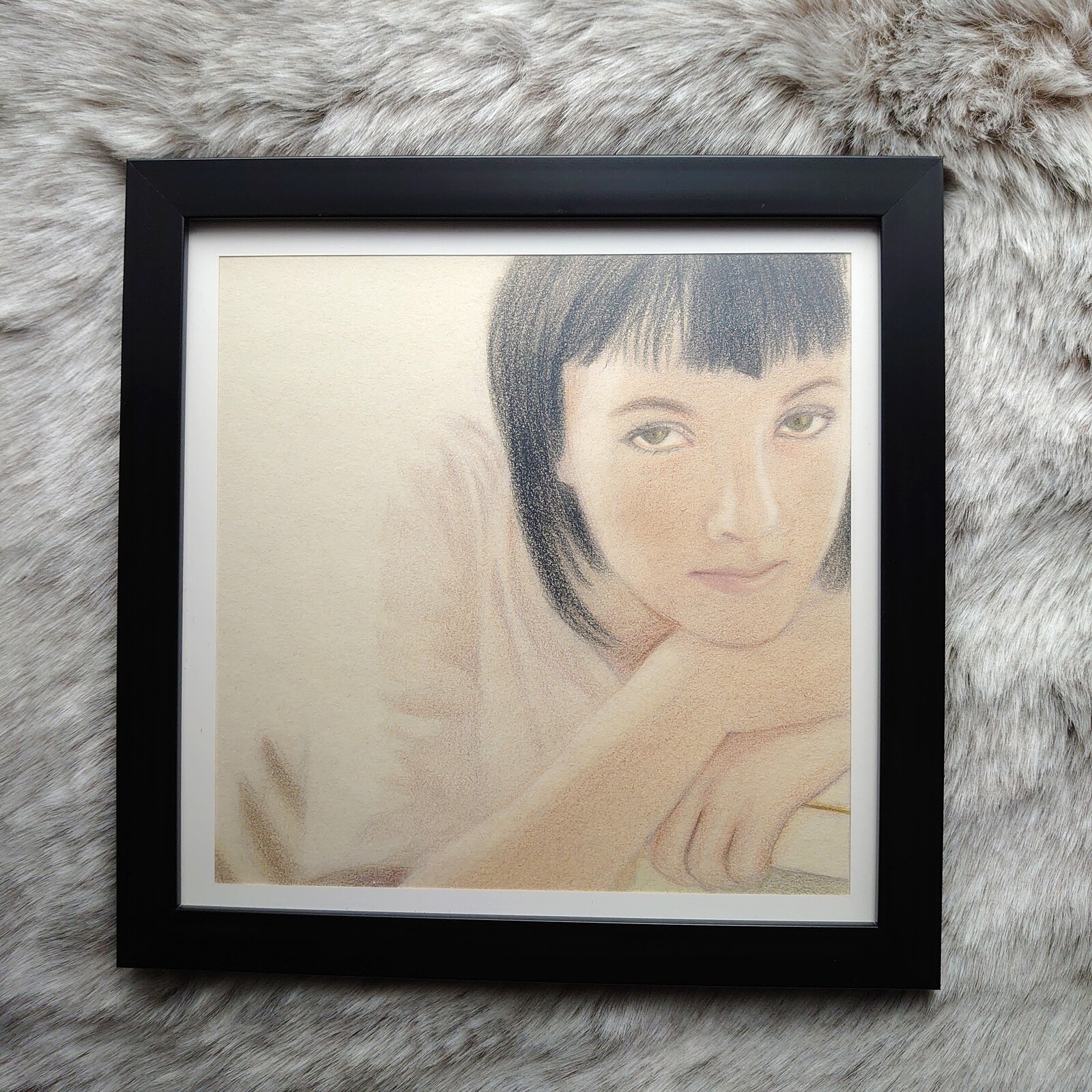 エレクトリックな喫茶店 色鉛筆画 原画 絵 アート 色鉛筆