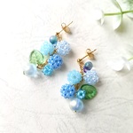 【ichigo1202様専用ページ】ピアス/イヤリング＊雨の日の紫陽花＊受注制作