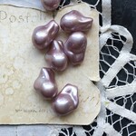【2粒】22×15mm/オーロラローズ/大粒デザイン/アクリルパールビーズ