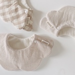 beige collection bib                      出産祝い　ビブ　よだれかけ　もくもくスタイ　男の子　女の子　ギンガムチェック　ボーダー　スタイ　韓国