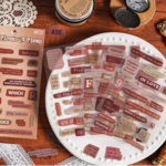 英文・メッセージシール6枚（①）　コラージュ　素材　海外コラージュ　