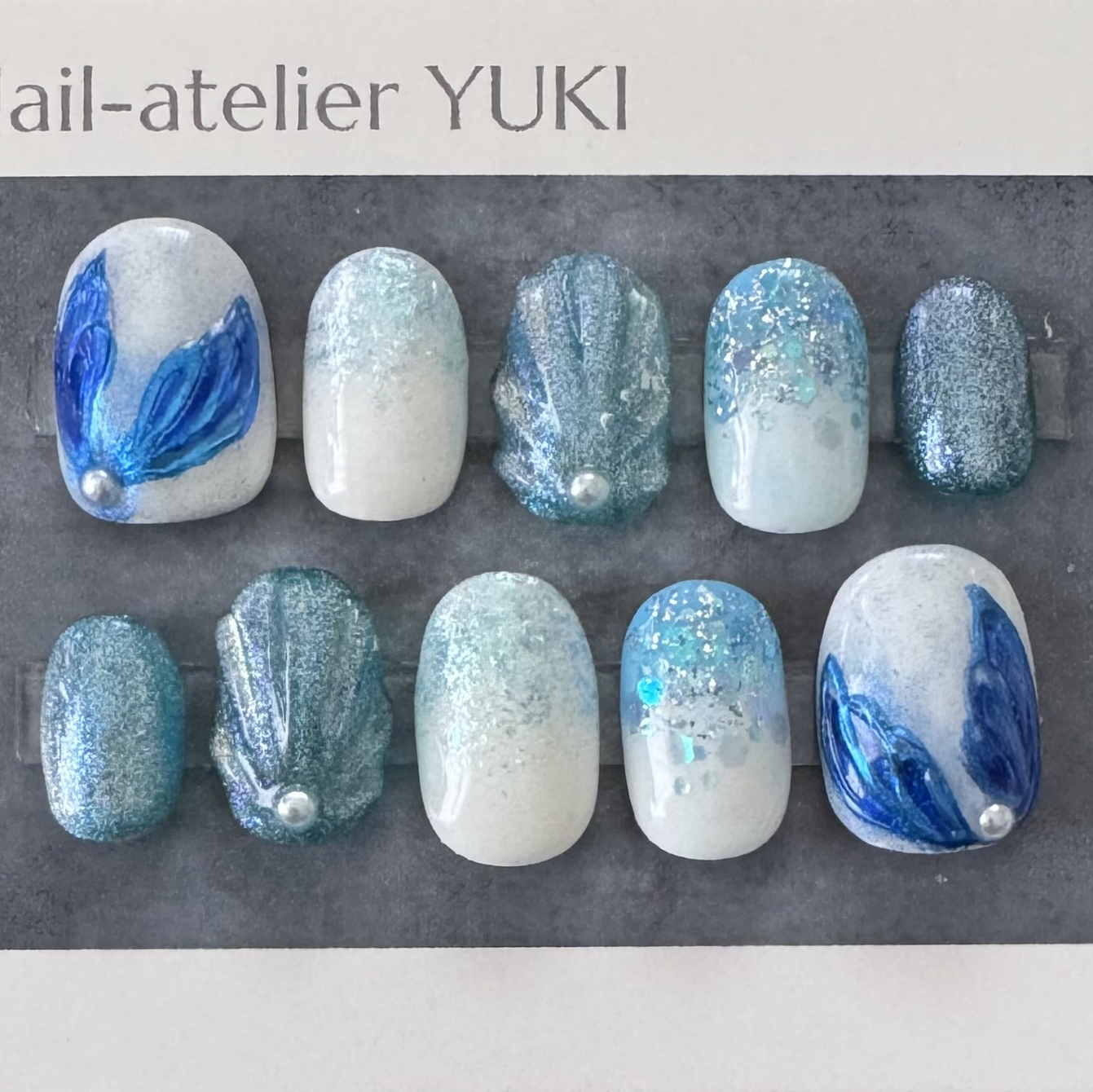 ツイードネイル ハートネイル オーダーチップ ネイルチップ 秋