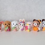 【ｔ様ご予約品】シカちゃんとハートのストラップ　羊毛フェルト　他全７点