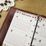 【品番：M6-20】ミニ6サイズ / ハビットトラッカー[珈琲グッズ] ：システム手帳リフィル