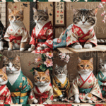 デザインペーパー　JAPAN CAT CS2 コラージュシート
