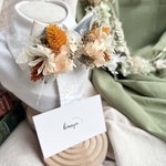 フラワー蝶ネクタイ　ヘアーアクセサリー（オレンジブルー）子供から大人までOK♡