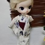 リカちゃん、ブライスちゃんの浴衣　アザミ