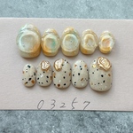 ネイルチップニュアンスうる艶おはじきぷっくりちぐはぐ914