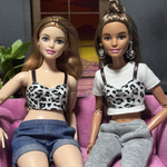 Curvy Barbie//カーヴィーバービー ヒョウ柄クロップドキャミトップス