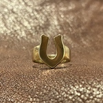 真鍮リング　ホースシュー　6号　幸運のモチーフ♪