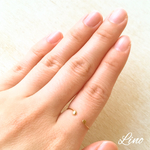 Simple ring  リングの両サイドに丸パーツを付けたシンプルなリングです♡